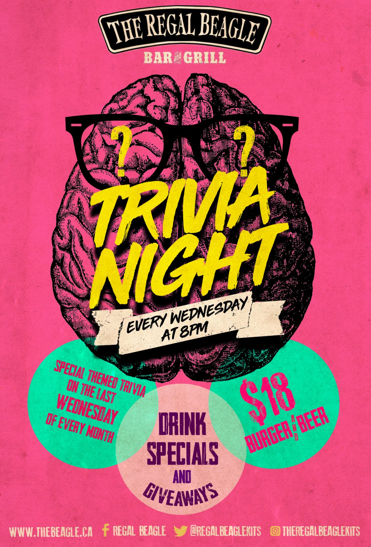 Trivia Night Every Wednesday The Regal Beagle Bar Grill