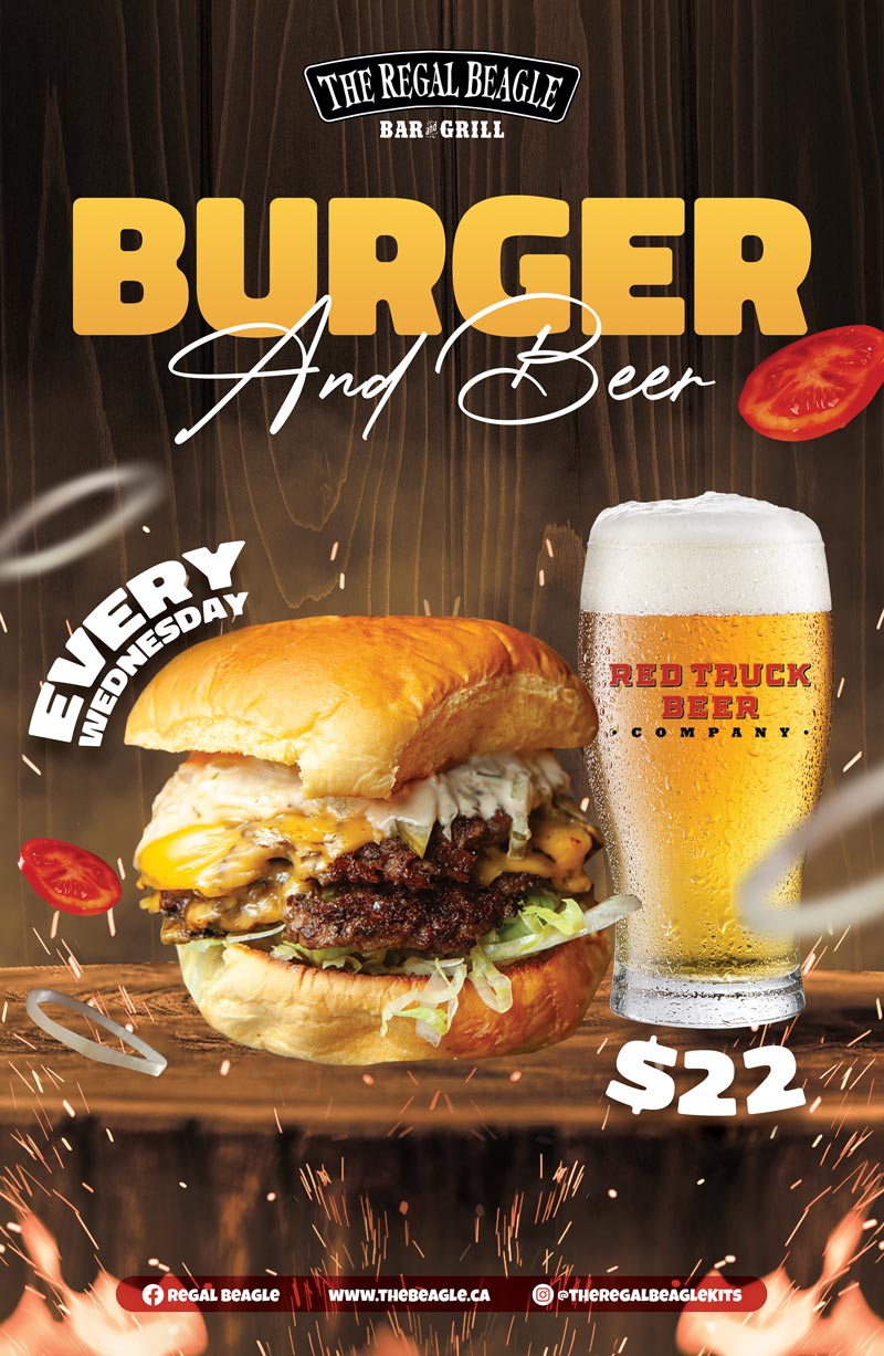 Wednesday: Burger and beer